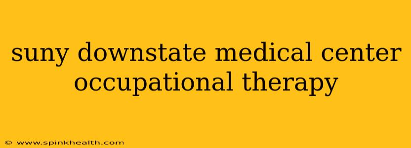 suny downstate medical center occupational therapy