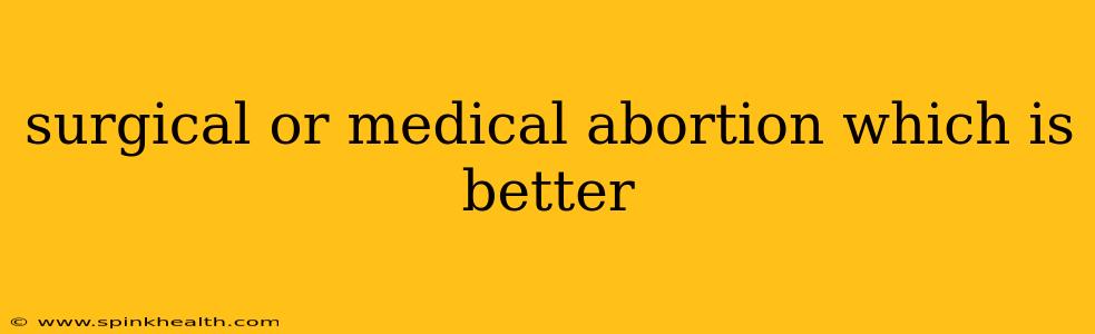 surgical or medical abortion which is better