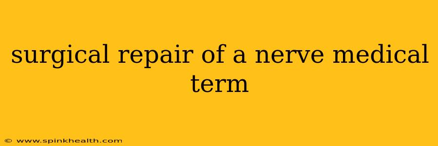 surgical repair of a nerve medical term