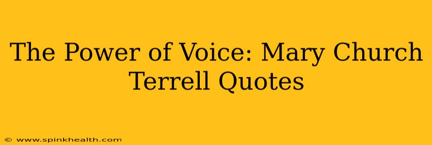 The Power of Voice: Mary Church Terrell Quotes