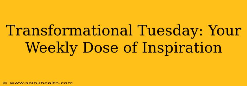 Transformational Tuesday: Your Weekly Dose of Inspiration