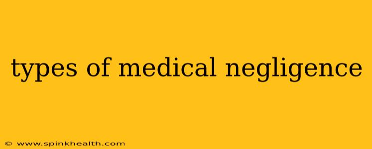 types of medical negligence