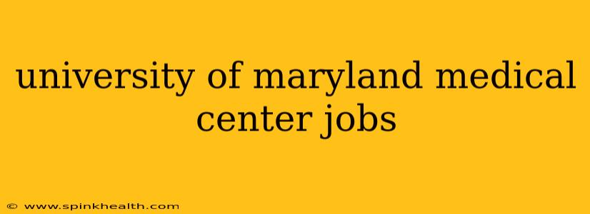 university of maryland medical center jobs