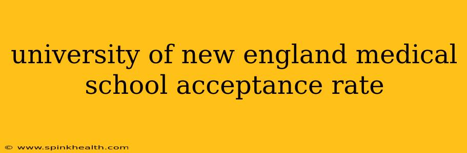university of new england medical school acceptance rate