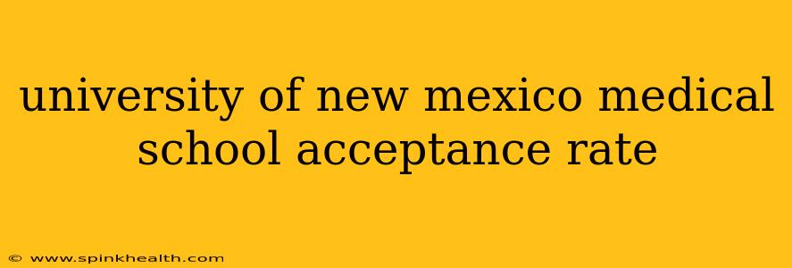 university of new mexico medical school acceptance rate