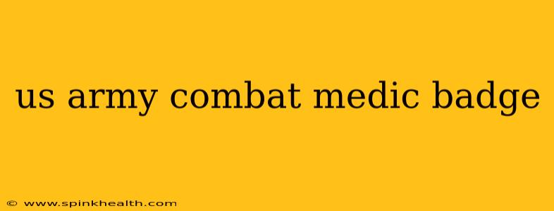 us army combat medic badge
