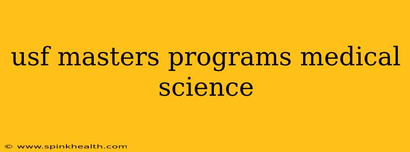 usf masters programs medical science