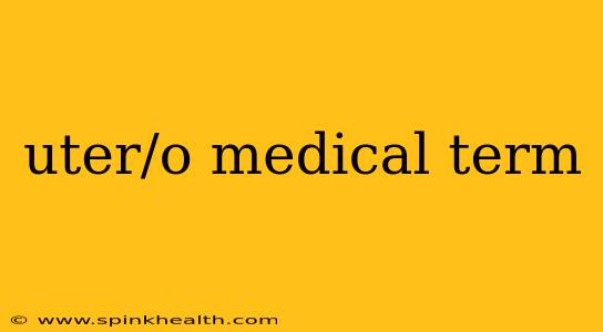 uter/o medical term