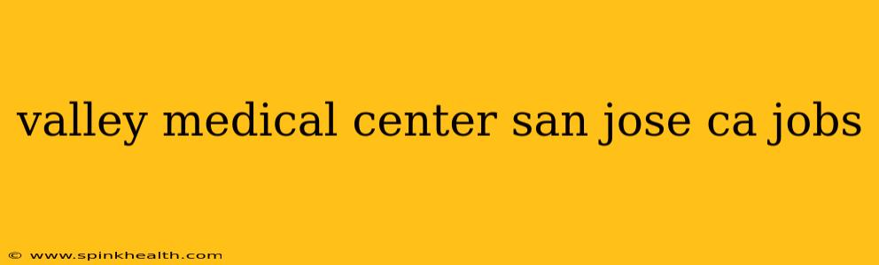 valley medical center san jose ca jobs
