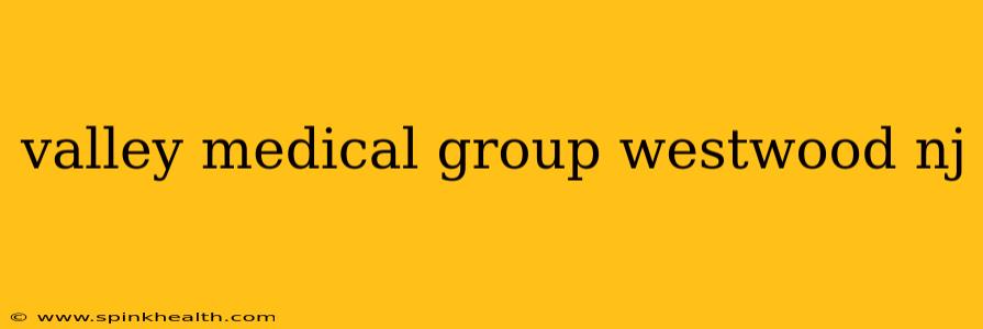 valley medical group westwood nj