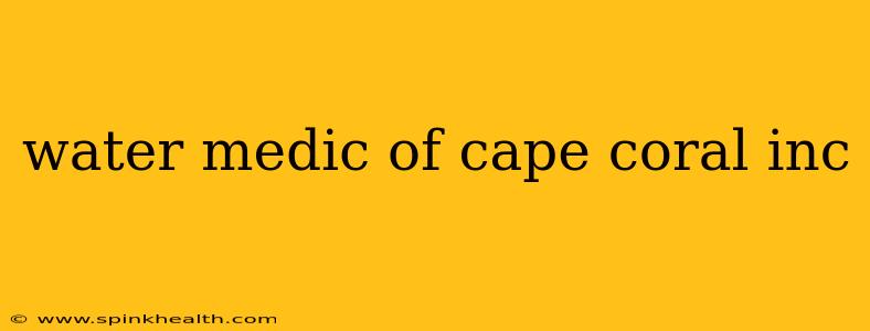 water medic of cape coral inc