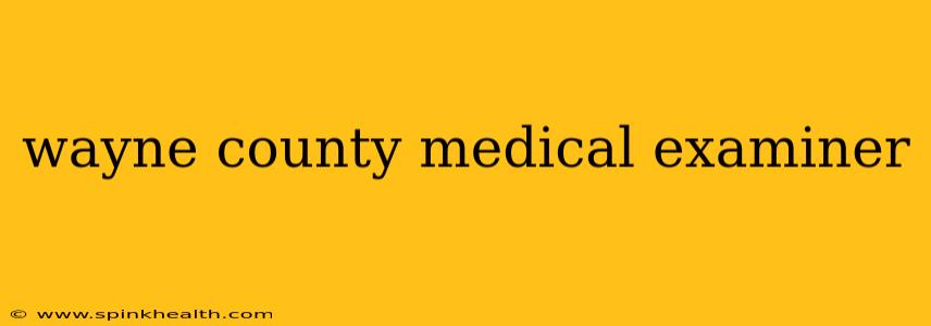 wayne county medical examiner