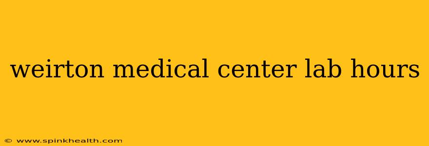 weirton medical center lab hours