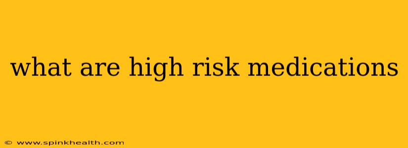 what are high risk medications