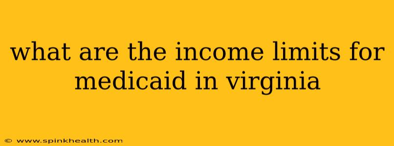 what are the income limits for medicaid in virginia