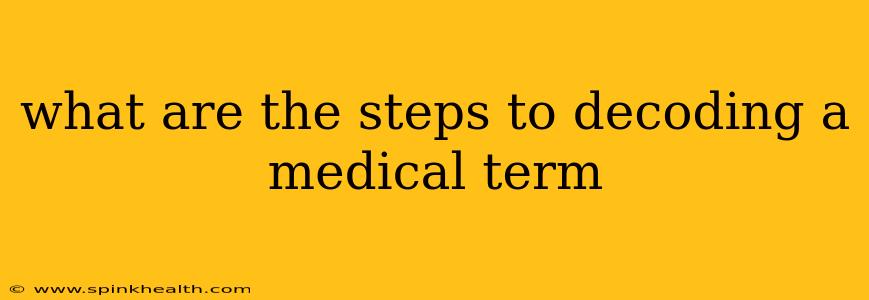 what are the steps to decoding a medical term
