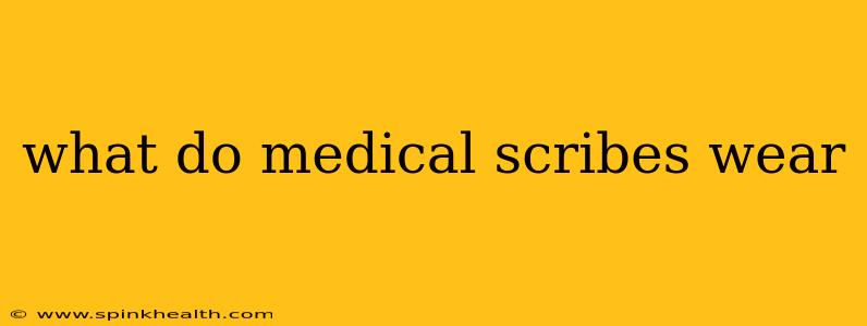 what do medical scribes wear