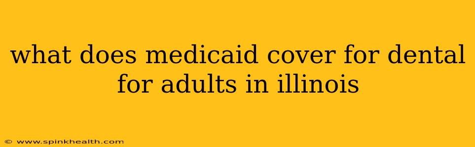 what does medicaid cover for dental for adults in illinois
