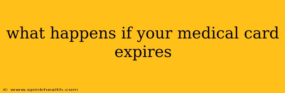 what happens if your medical card expires