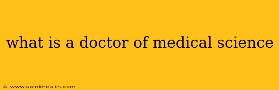 what is a doctor of medical science