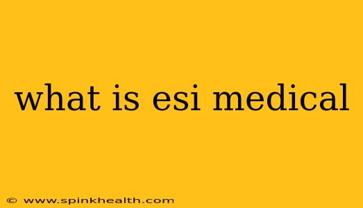 what is esi medical