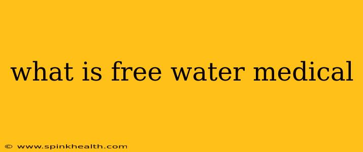 what is free water medical