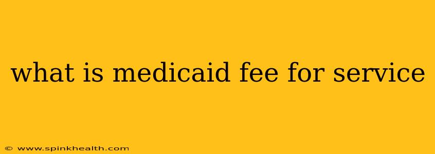 what is medicaid fee for service