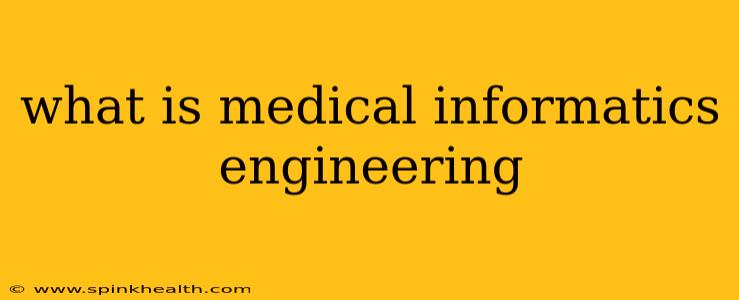 what is medical informatics engineering