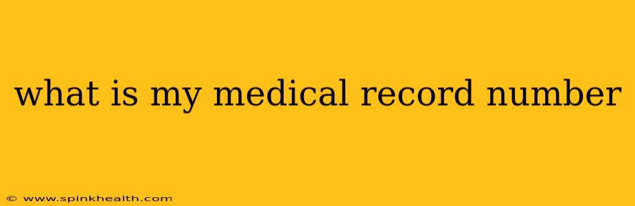 what is my medical record number