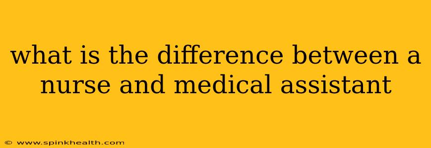 what is the difference between a nurse and medical assistant