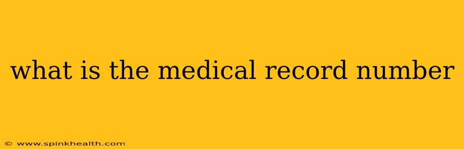 what is the medical record number