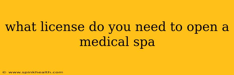 what license do you need to open a medical spa