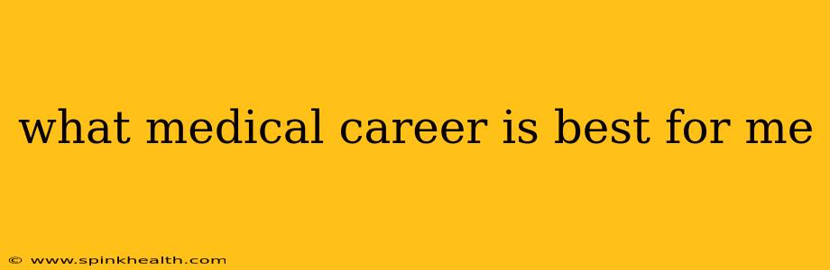 what medical career is best for me