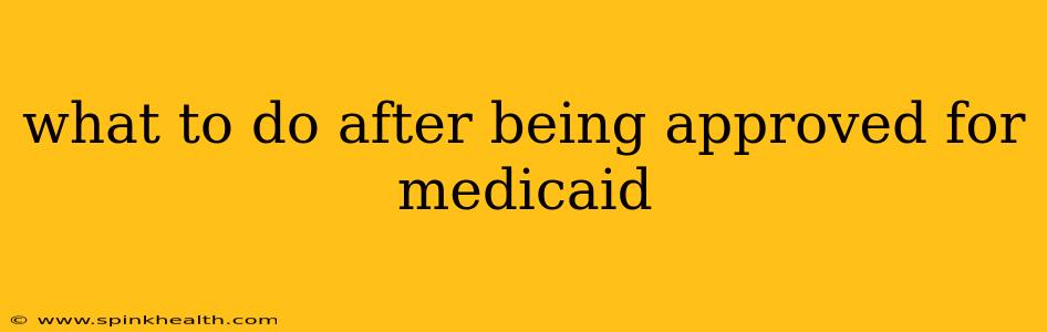 what to do after being approved for medicaid