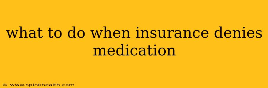 what to do when insurance denies medication