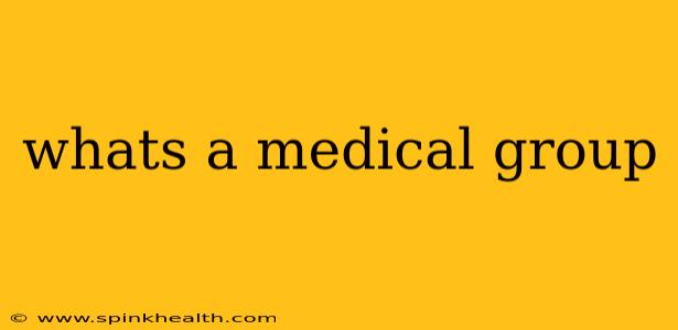 whats a medical group