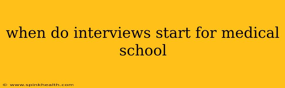 when do interviews start for medical school