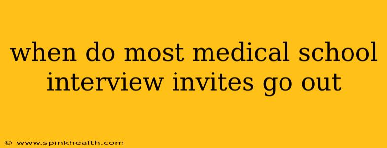 when do most medical school interview invites go out