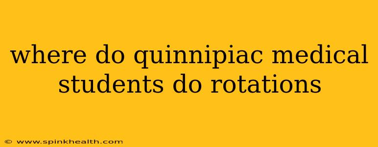 where do quinnipiac medical students do rotations