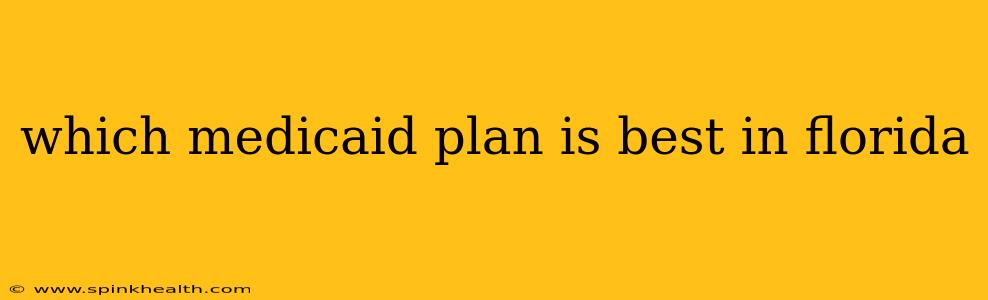 which medicaid plan is best in florida