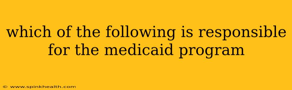 which of the following is responsible for the medicaid program