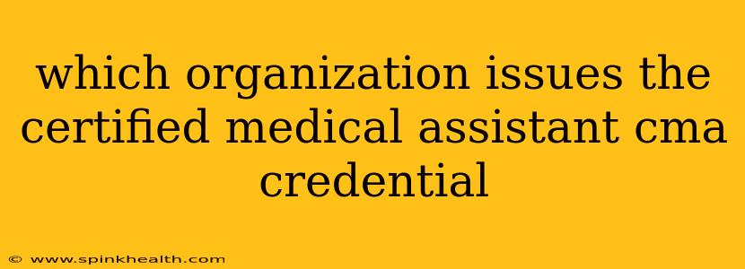 which organization issues the certified medical assistant cma credential