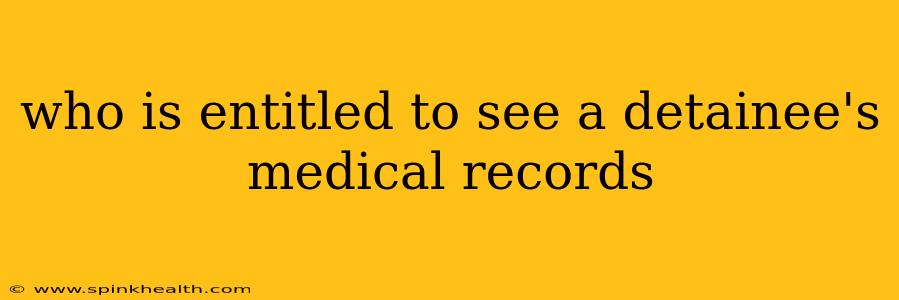 who is entitled to see a detainee's medical records