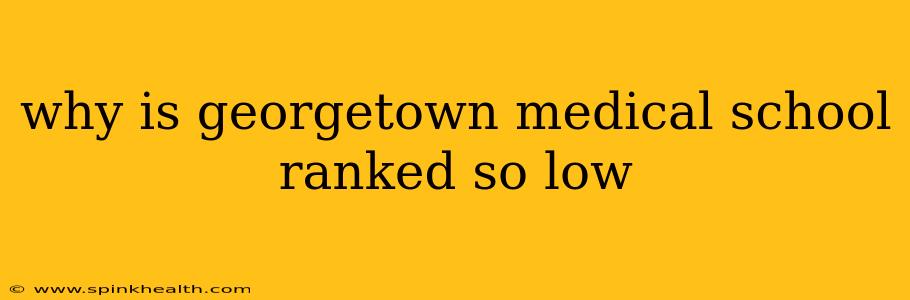 why is georgetown medical school ranked so low
