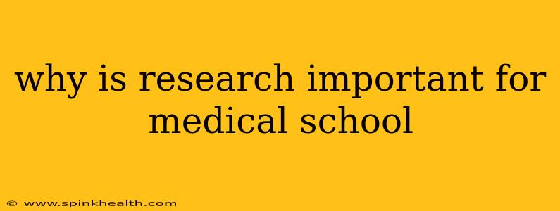 why is research important for medical school