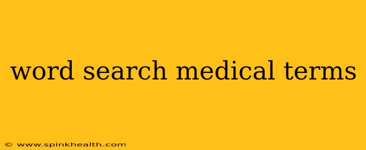 word search medical terms