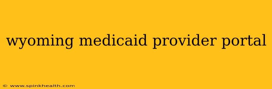 wyoming medicaid provider portal
